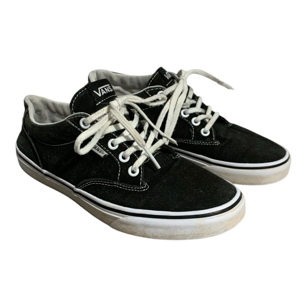 Vans Women’s Size 8 Black Lace Up Basic Skater Shoes Classic Sneakers